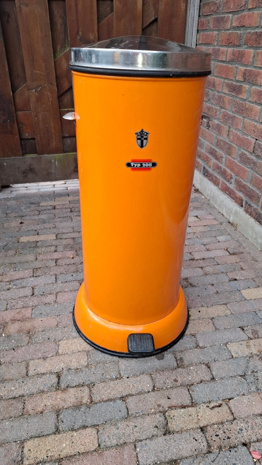 Vintage Erpa Pedaalemmer Typ 208 - Feloranje Blikvanger, Ophalen, Rond