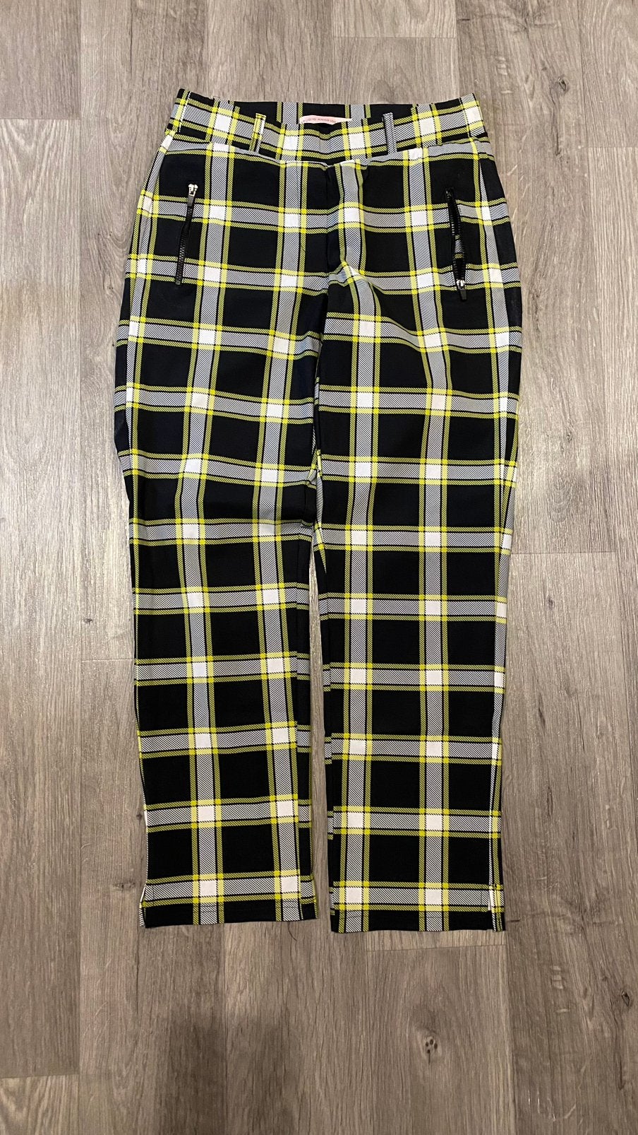 Zwart geel geblokte broek Studio Anneloes, Zwart, Ophalen of Verzenden, Zo goed als nieuw, Maat 34 (XS) of kleiner