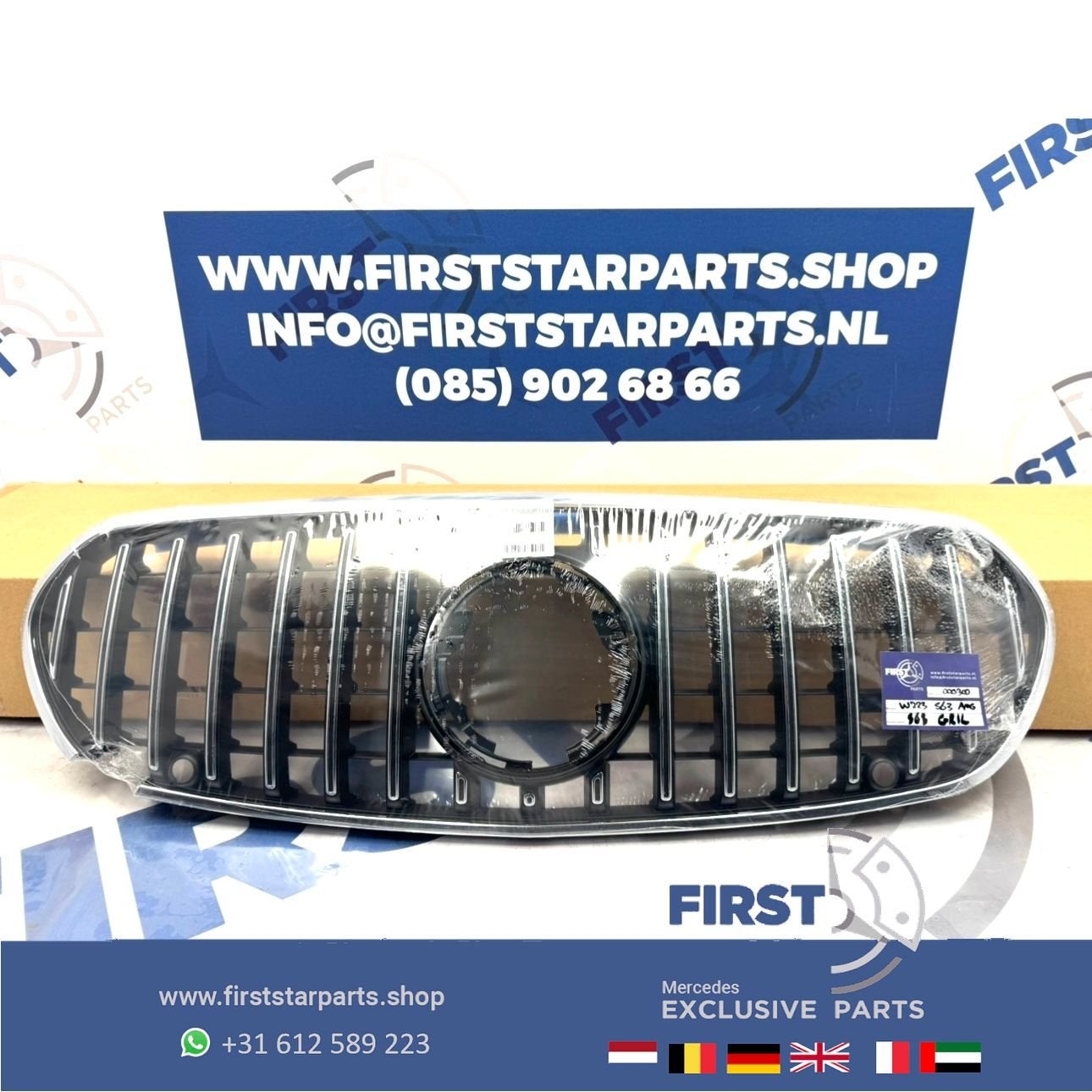 W223 S63 AMG BUMPER GRIL ORIGINEEL S KLASSE 2021-2026 PANAME, Auto-onderdelen, Gebruikt, -, Ophalen of Verzenden, -