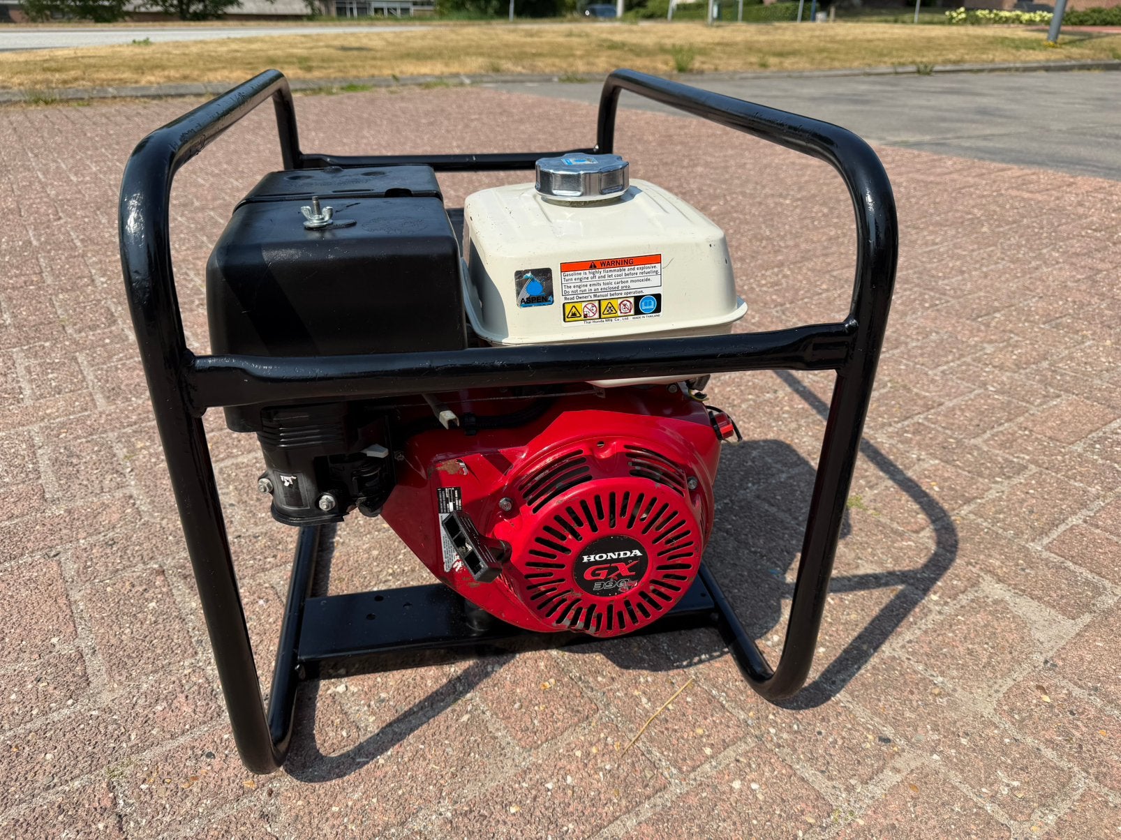 6 KVA aggregaat 230 volt Honda benzine generator, Ophalen, Gebruikt, 5 tot 10 kVA, Benzine