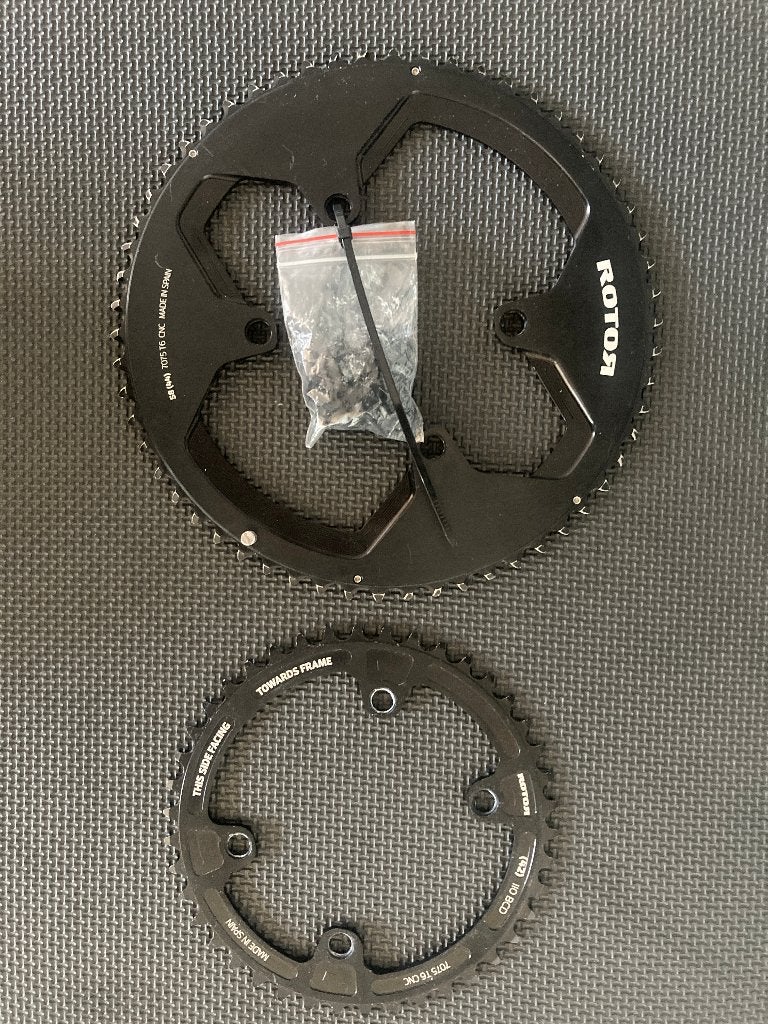 Rotor kettingblad 58 + 42 tanden 11 speed, Crankstel of Pedalen, Gebruikt, Verzenden, Racefiets