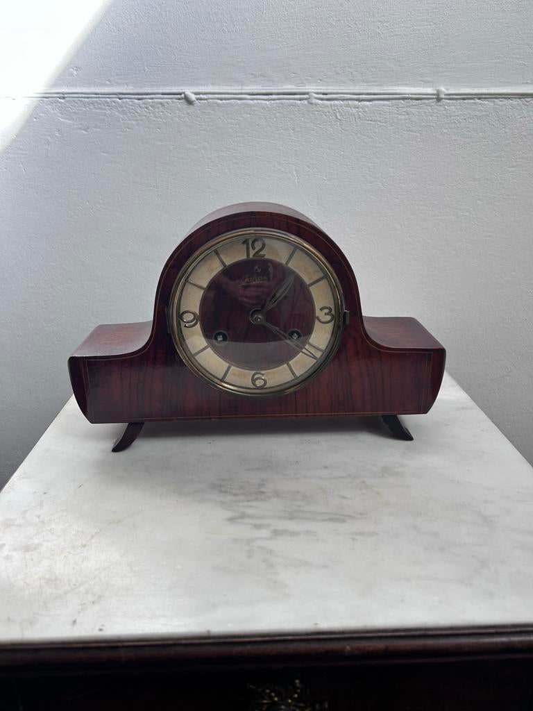 Houten tafelklok met slinger, Ophalen of Verzenden