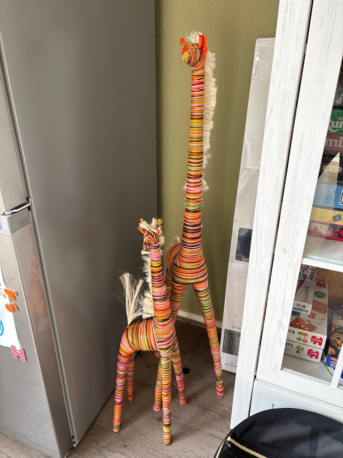 Handgemaakte giraffes uit de Wereldwinkel, Ophalen, Gebruikt, Meerkleurig, Overige stijlen