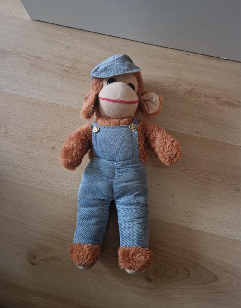 Knuffel aap Curious George plush pluche vintage retro, Ophalen of Verzenden, Zo goed als nieuw, Overige typen