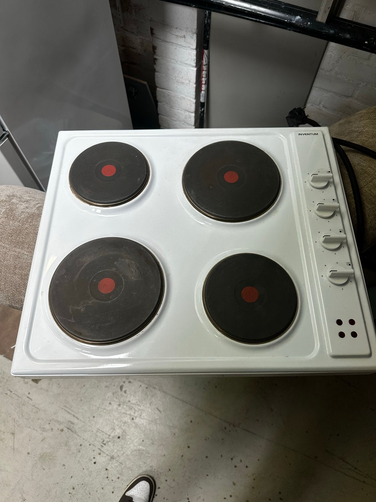 Inventum elektrische kookplaat - Gebruikt, goede staat, Ophalen, Gebruikt, 4 kookzones, Vrijstaand