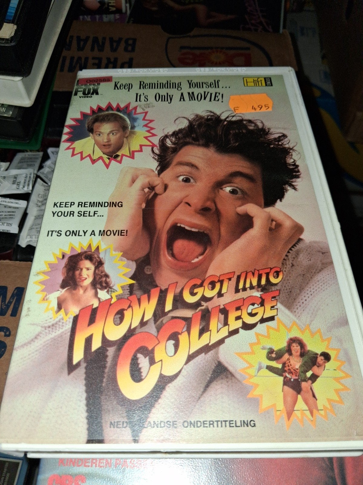 Vhs ex-rental  - How I Got Into College, Cd's en Dvd's, VHS | Film, Alle leeftijden, Ophalen of Verzenden, Gebruikt, Horror