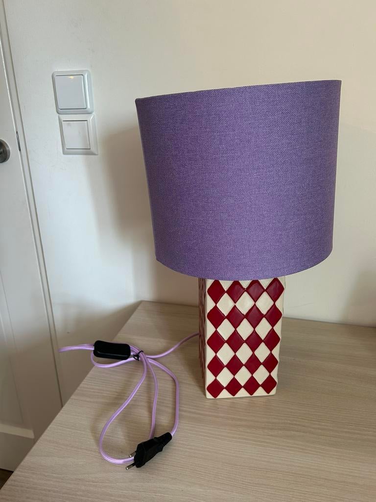 &Klevering tafellamp Grid Lila, Ophalen, Nieuw