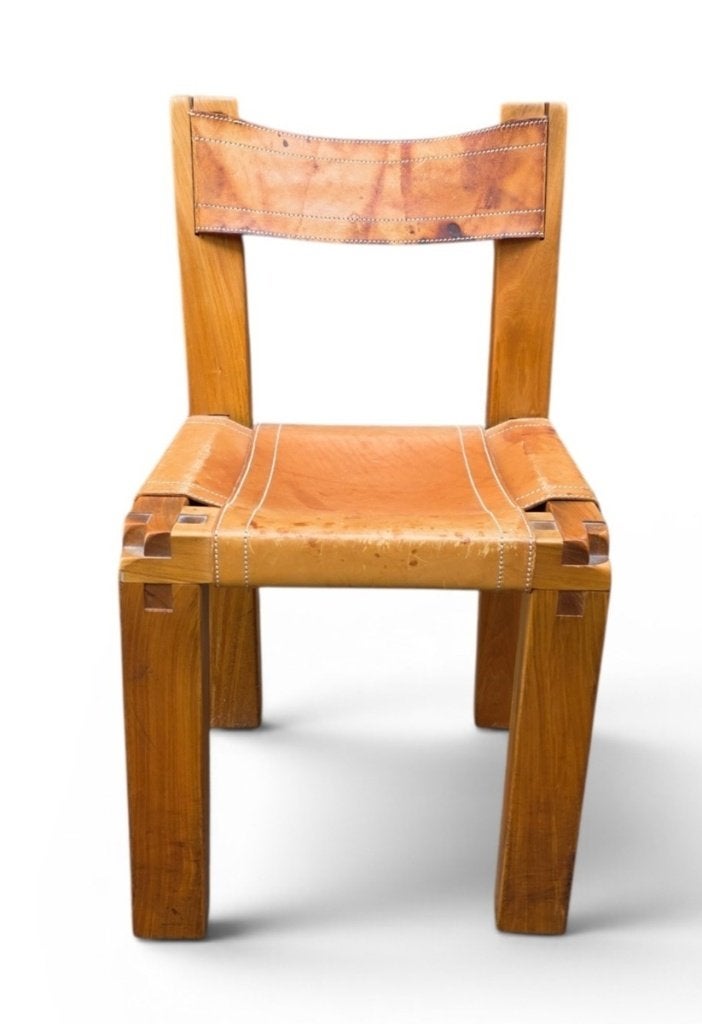 81. Iepenhouten stoel, Pierre Chapo - model S11, ca. 1960, Ophalen