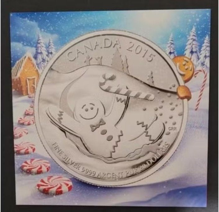 Canada - Silver 20 Dollars 2015 - Gingerbread Man, Verzenden, Noord-Amerika, Setje, Zilver