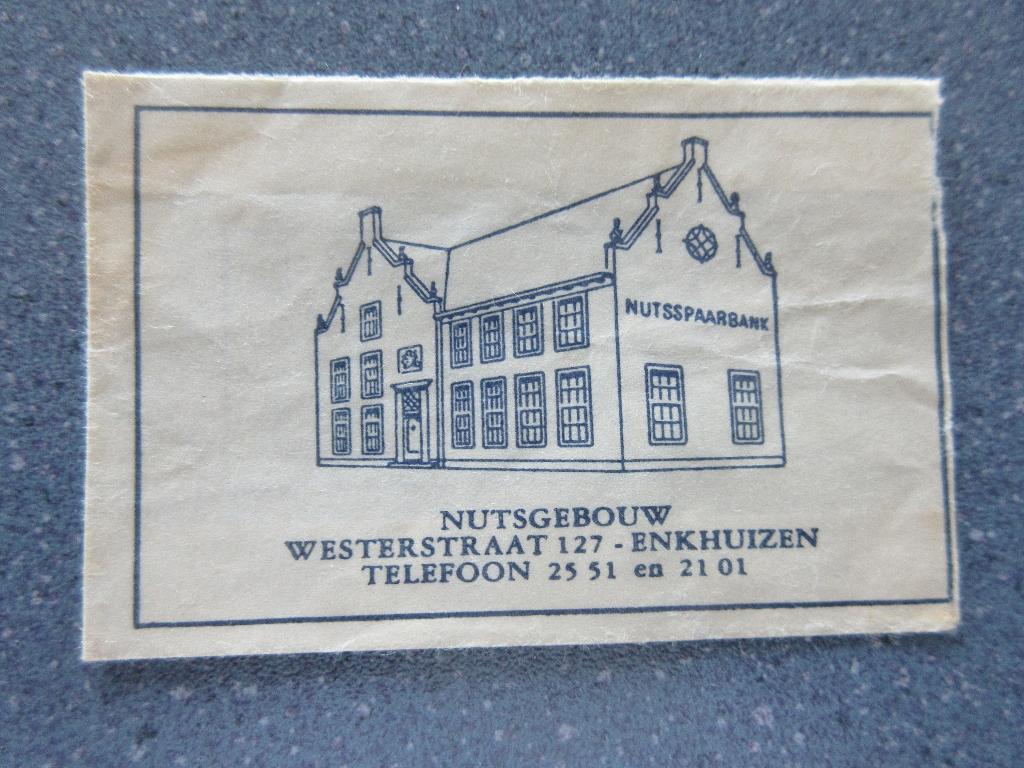 Enkhuizen, Nutsspaarbank, Verzenden, Nederland