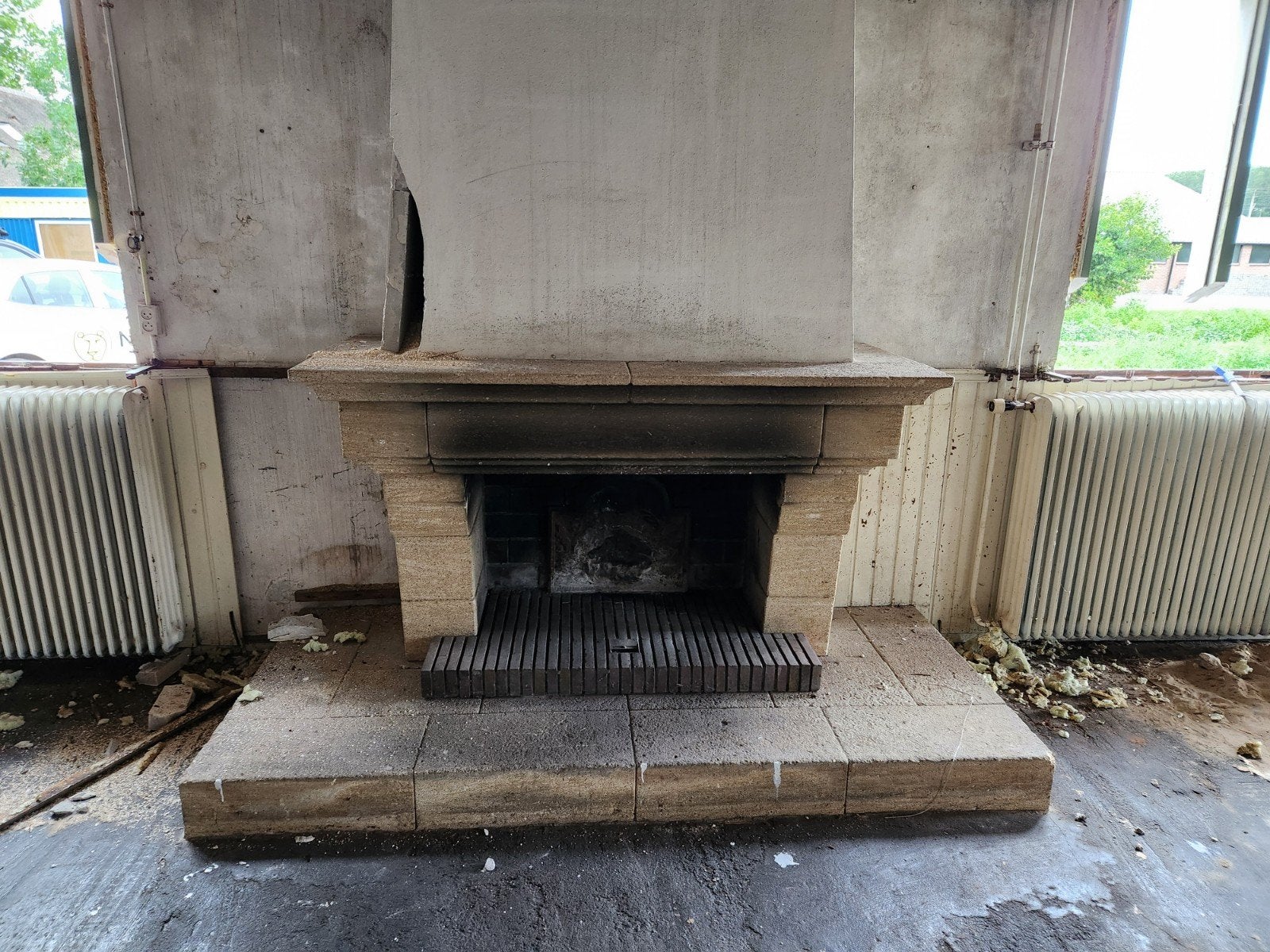 Antieke open haard, Huis en Inrichting, Ophalen, Gebruikt, Inbouwhaard, Houthaard