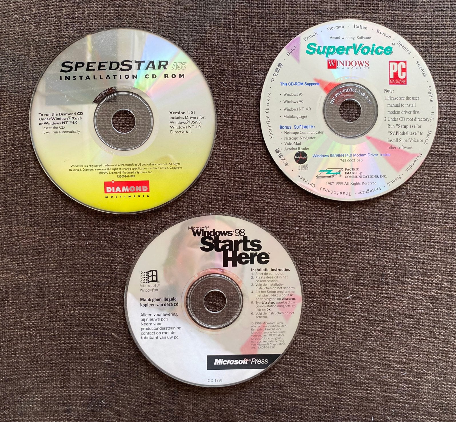 3x originele vintage PC software CD-ROM - jaren 90, Ophalen of Verzenden