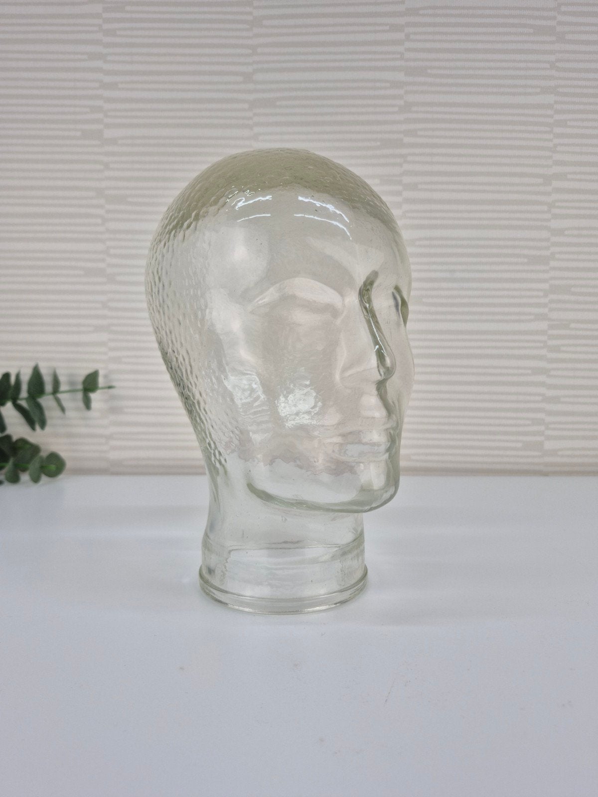 Vintage glazen hoofd. Koptelefoon/mannequin hoofd., Ophalen of Verzenden, ., ., .