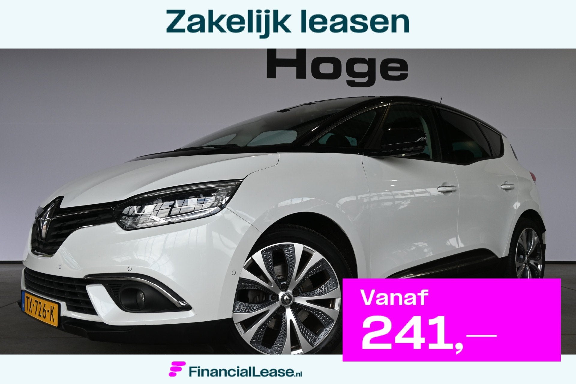 Renault Scénic 1.3 TCe Intens Automaat Nap Clima Cruise Tre, Gebruikt, 4 cilinders, Leder en Stof, Wit