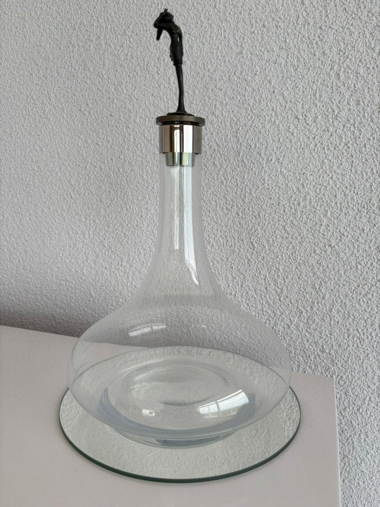 Artihove, Karaf van kristalglas, Huis en Inrichting, Woonaccessoires | Vazen, Zo goed als nieuw, Overige kleuren, Minder dan 50 cm
