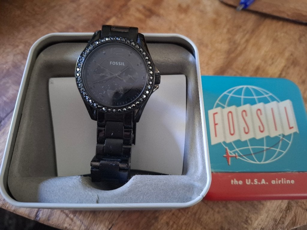 Fossil dames horloge, Ophalen, Staal, Staal, Fossil