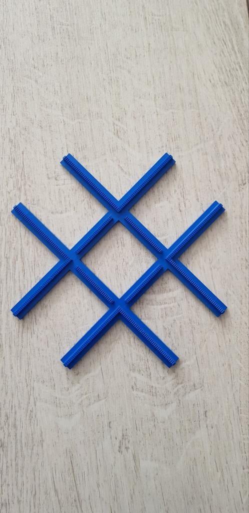 Lego 4,5 Volt blauwe rails kruispunt / kruising., Ophalen of Verzenden, Zo goed als nieuw, Complete set, Lego