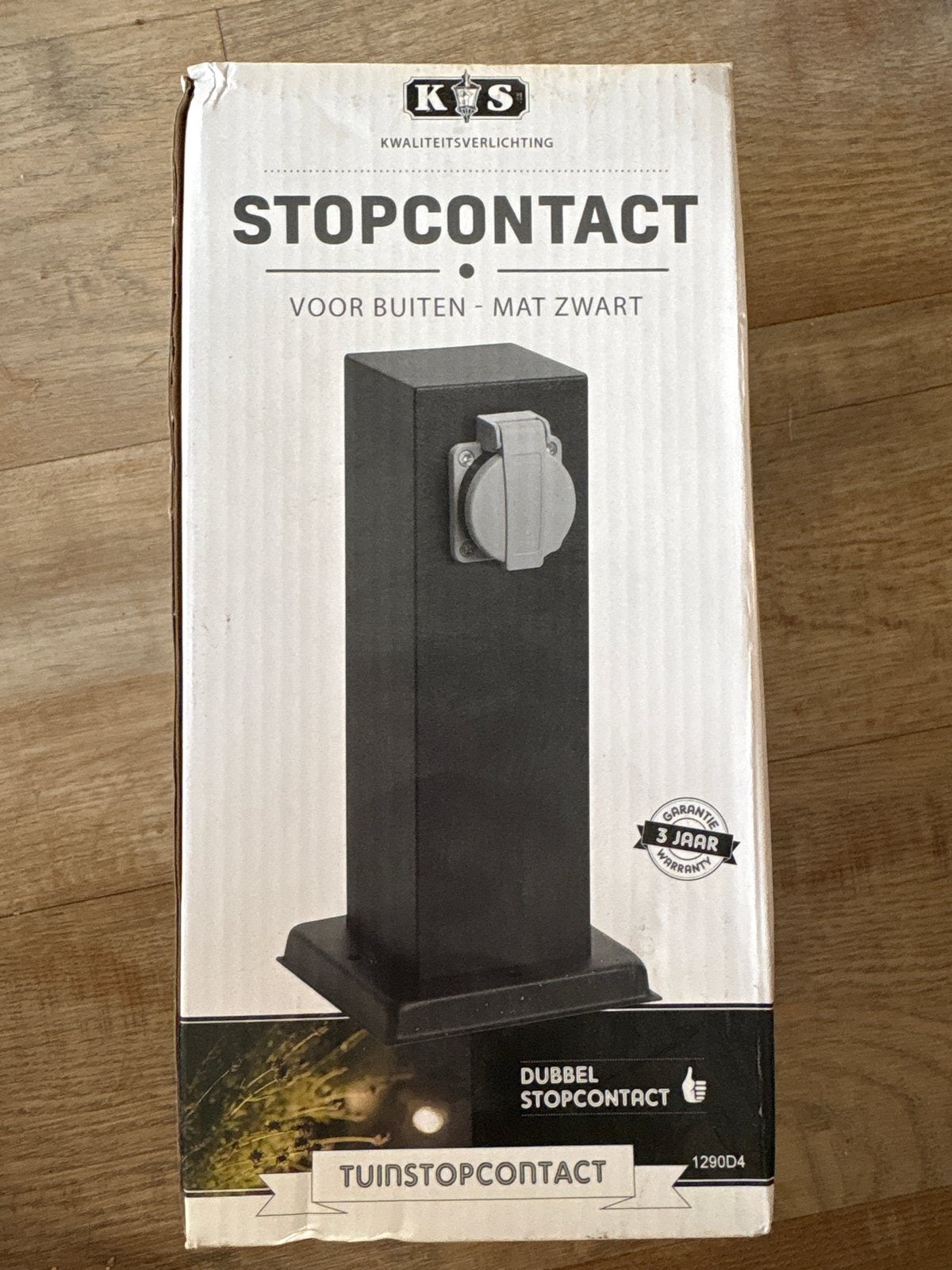 K&S Tuinstopcontact Dubbel Mat Zwart - Voor Buiten, Kunststof, Overige typen, Nieuw, Ophalen of Verzenden