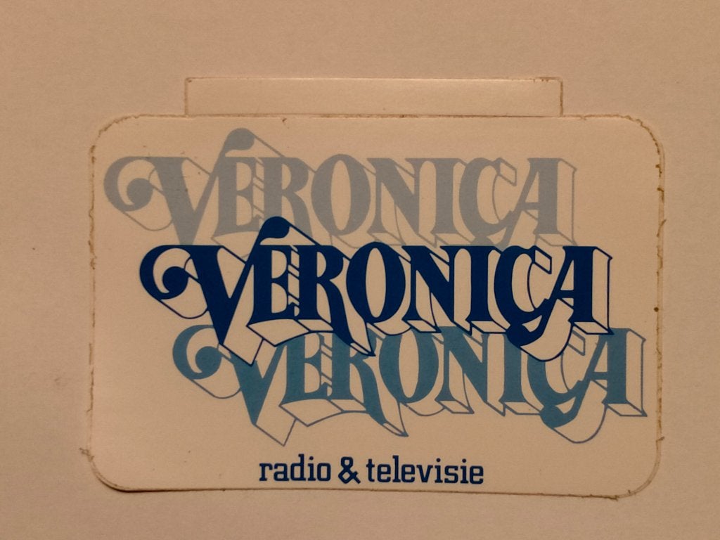 Veronica Radio & Televisie vintage muziek sticker logo, Verzamelen, Ophalen of Verzenden, Gebruikt, Overige typen