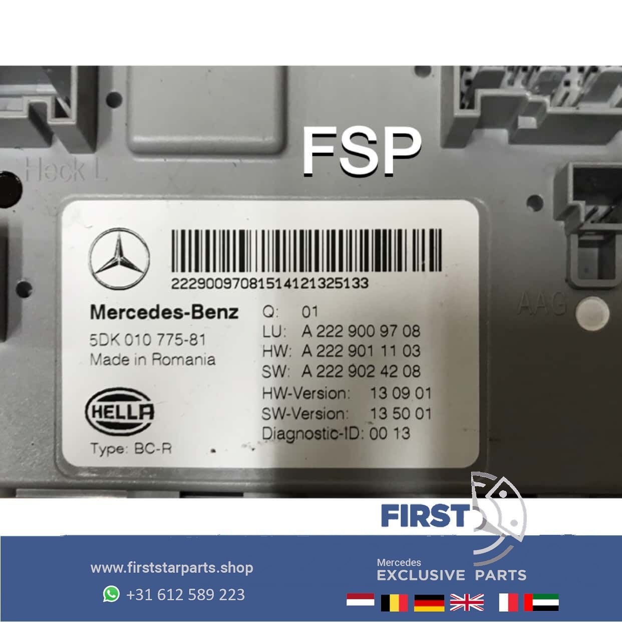 A2229009708 MERCEDES W205 C Klasse W253 GLC SAM CONTROLE MOD, Auto-onderdelen, Gebruikt, -, Ophalen of Verzenden, -