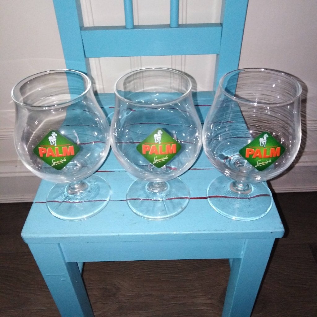 Palm bierglazen 3 stuks, Ophalen, Gebruikt, Glas of Glazen, Palm