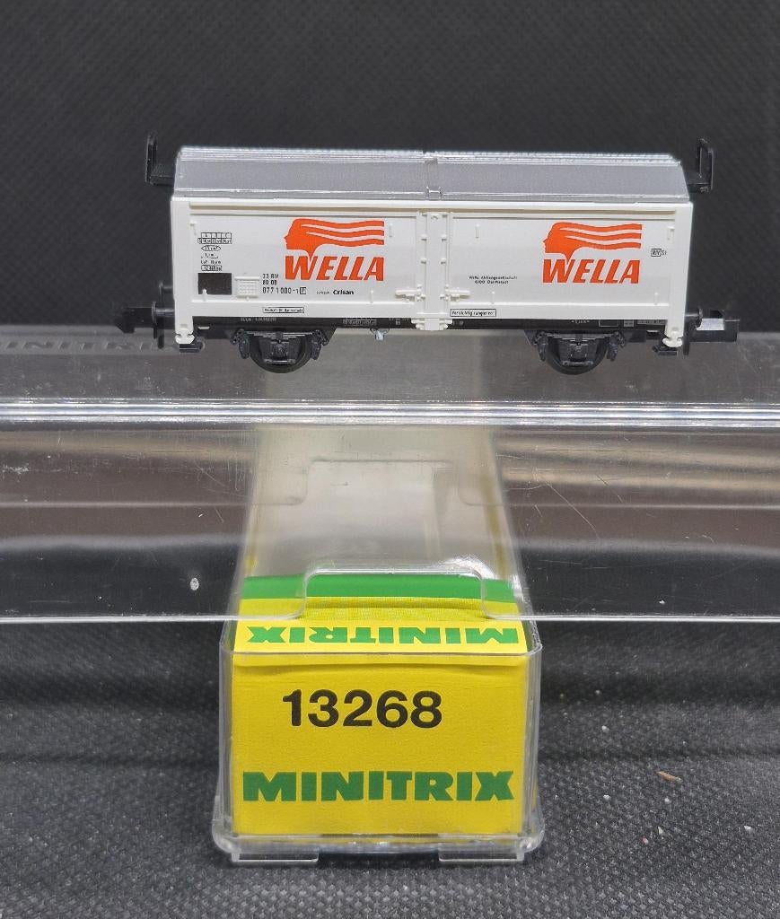 Minitrix 13268 - schuifdakwagen 'Wella' (15180), Gelijkstroom, Trix, Wagon, Ophalen of Verzenden