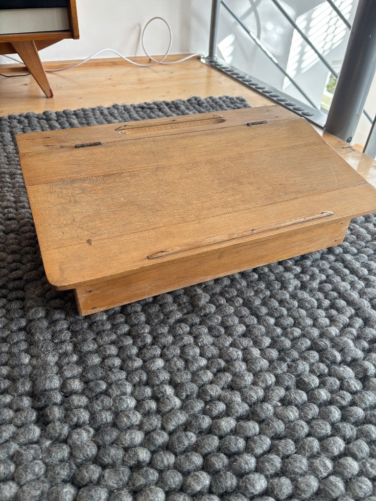 Vintage houten secretaire Compact en charmant, Ophalen, Gebruikt, Hout, Secretaire