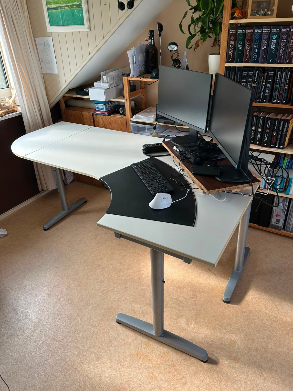 IKEA Galant Bureau hoek, Ophalen, Gebruikt, 120 cm, Spaanplaat of MDF