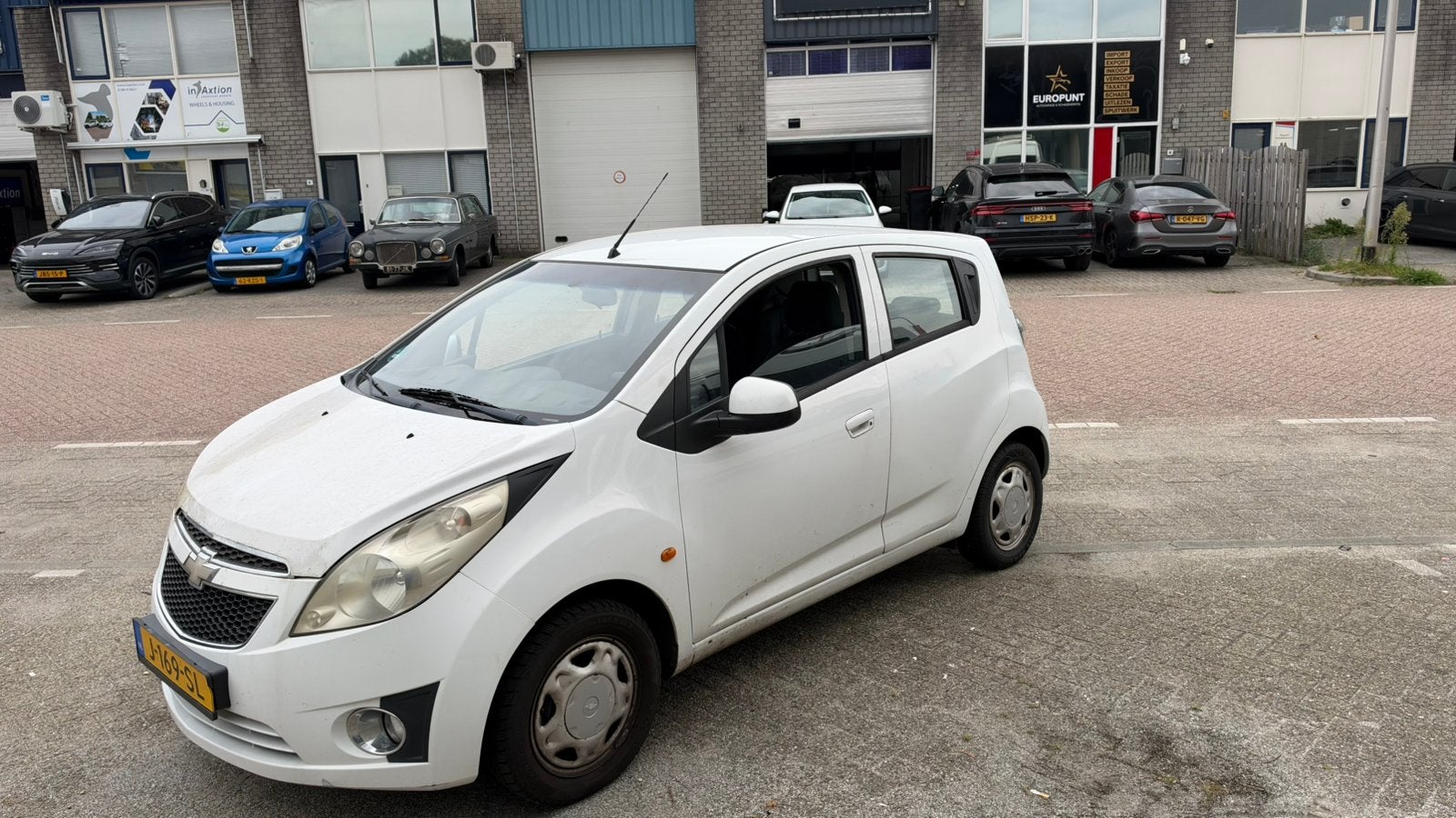 Chevrolet Spark 1.0ls 2012 Wit Nw Apk Airco ElektrRamen Nap, Auto's, Voorwielaandrijving, 839 kg, 4 cilinders, Bedrijf