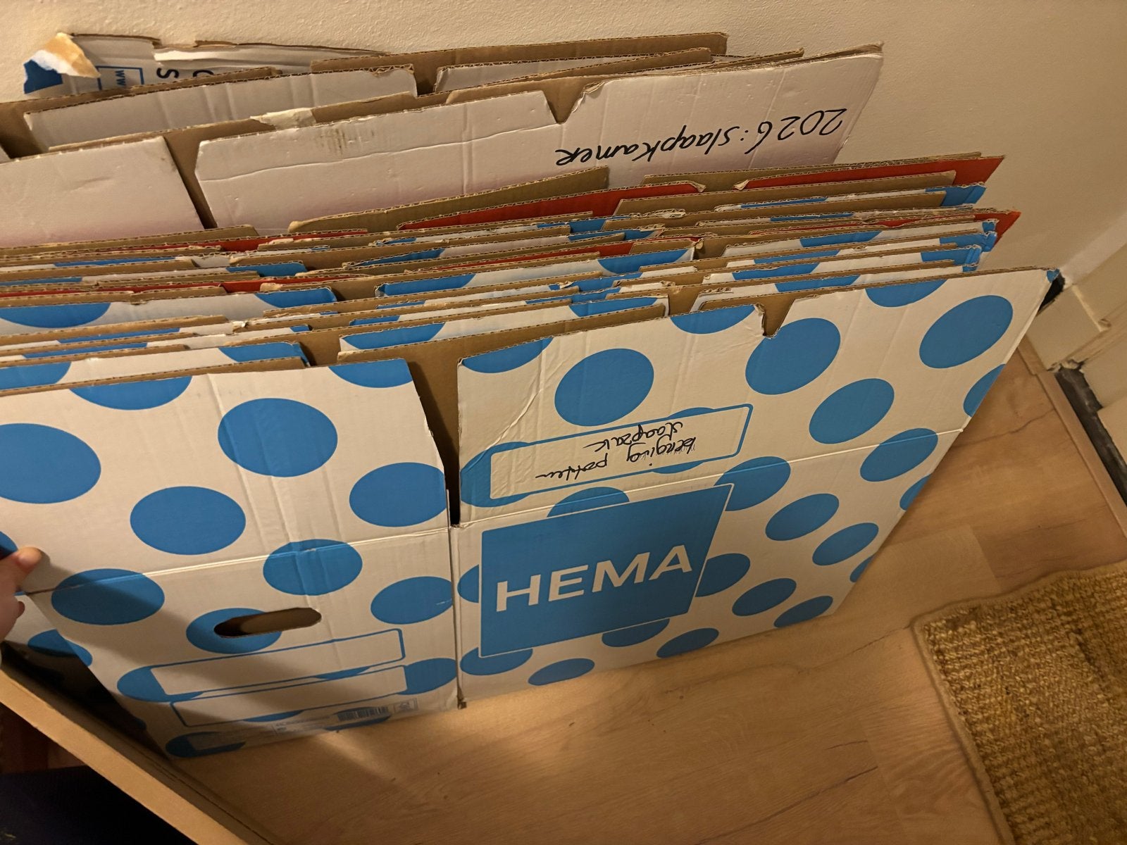 15 Verhuisdozen (Hema, Karwei, Gamma) - Gebruikt, Ophalen, 40 tot 60 cm, 50 tot 75 cm, 35 tot 50 cm