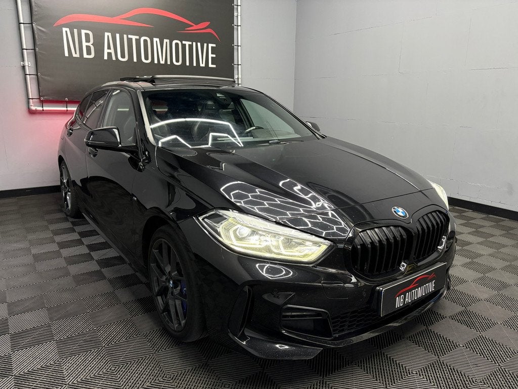 BMW 1-serie 120d xDrive, 1490 kg, Zwart, Leder, Bedrijf