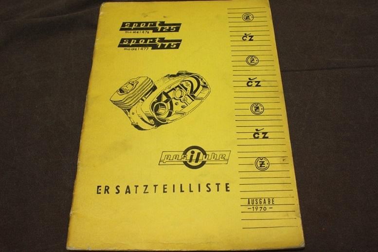 CZ 125cc 175cc 1970 motorrad ersatzteil liste typ 467 477, Motoren, Ophalen of Verzenden, Overige merken