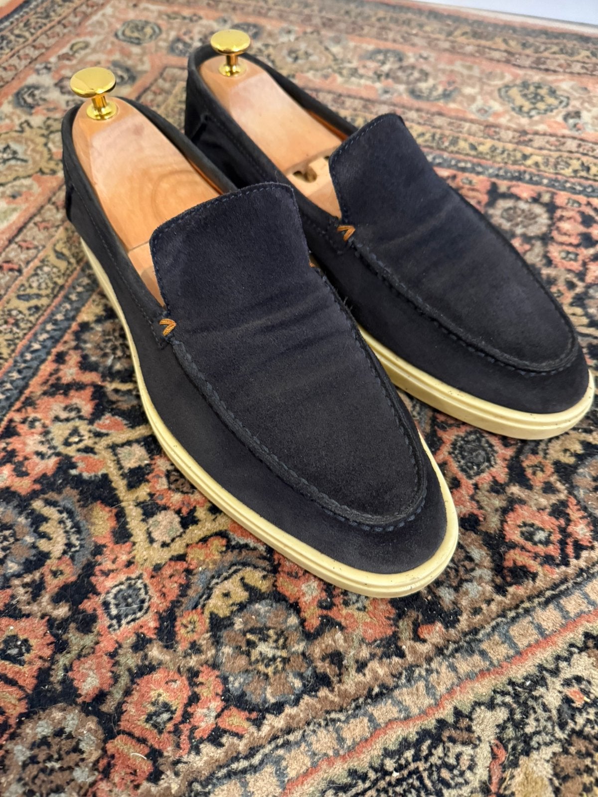 Santoni loafers 7 - 42, Ophalen of Verzenden, Gedragen, Blauw, Loafers