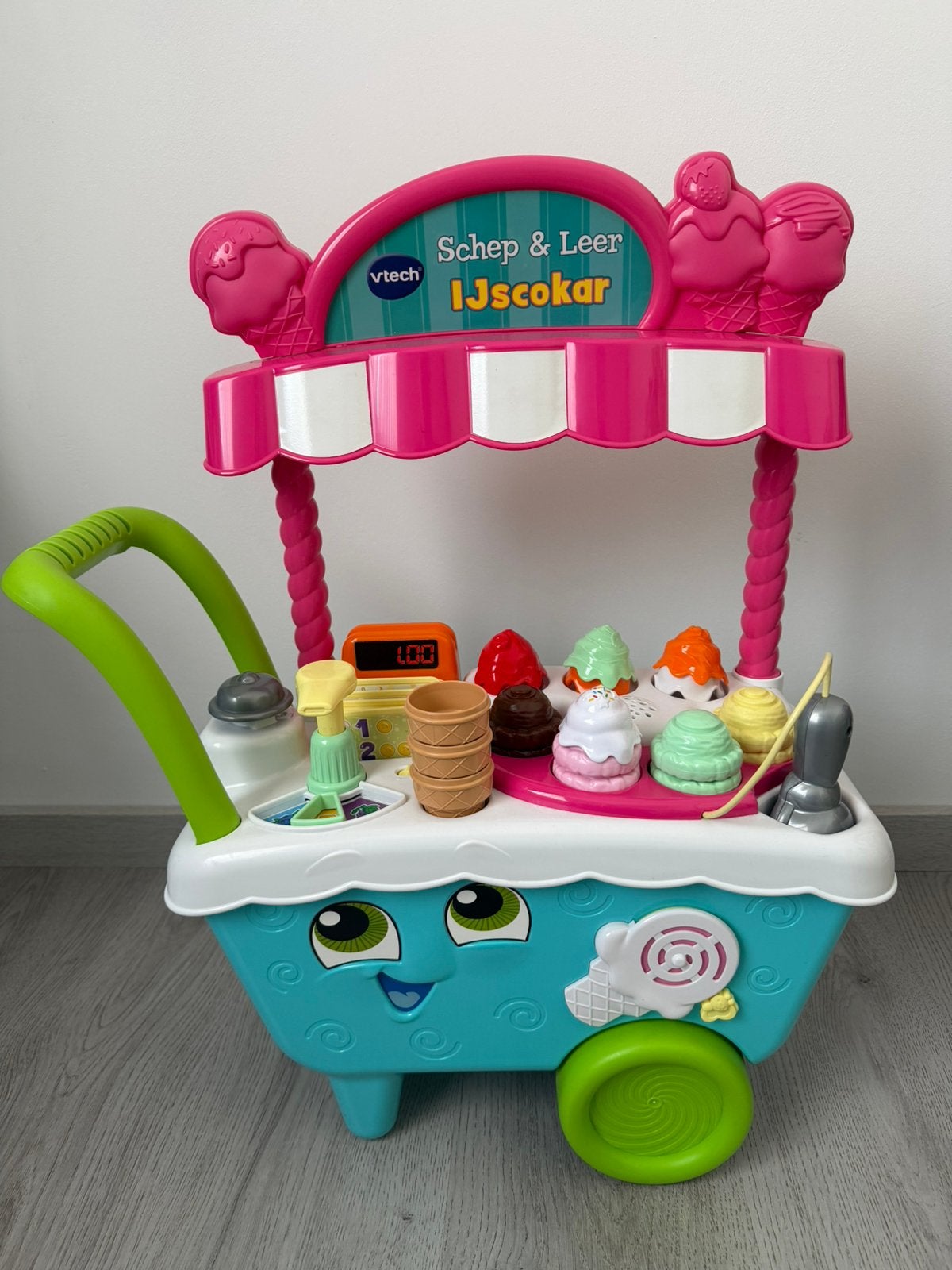 Vtech schep&leer ijscokar, Ophalen, Zo goed als nieuw, 2 tot 4 jaar