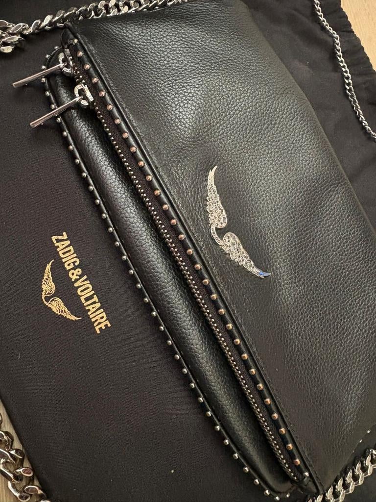 Zadig voltaire Rock grainded + studs, Sieraden, Tassen en Uiterlijk, Tassen | Schoudertassen, Ophalen of Verzenden, Zo goed als nieuw