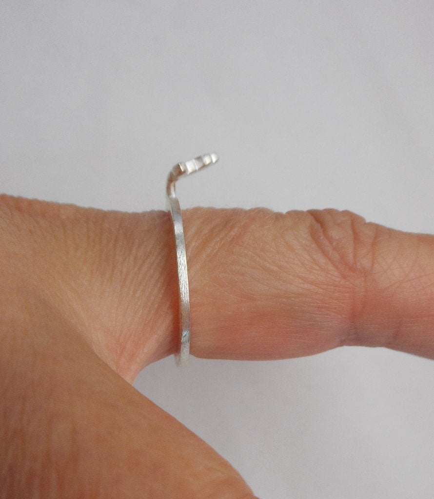 Zilveren aparte stapelring Spinning maat 18.75 nr.249, Sieraden, Tassen en Uiterlijk, Ringen, 18 tot 19, Verzenden, Zo goed als nieuw