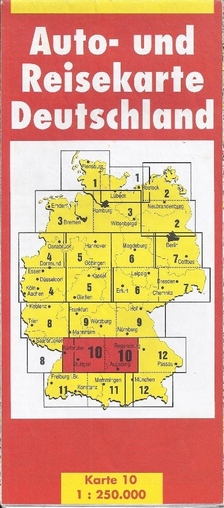 U64 plattegrond autokaart karlsruhe -stuttgart ( 10 )----, Gelezen, 2000 tot heden, Ophalen of Verzenden, Landkaart