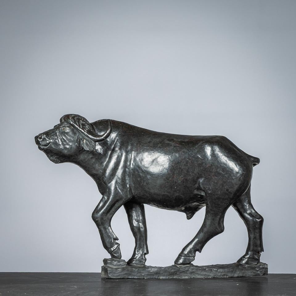 Buffel van serpetine steen, Ophalen of Verzenden