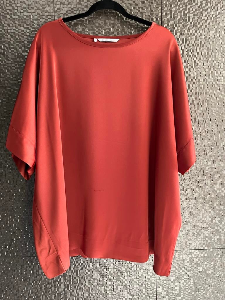 Xandres top in brique - Maat 52, Kleding | Dames, Maat 46/48 (XL) of groter, Oranje, Ophalen of Verzenden, Korte mouw