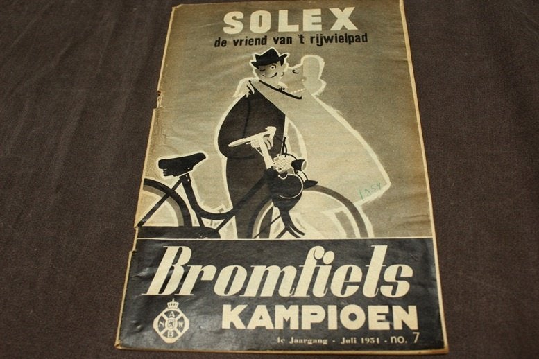 Blad Bromfiets Kampioen juli 1954 oa. Ranger bromfiets, Fietsen en Brommers, Ophalen of Verzenden, Gebruikt