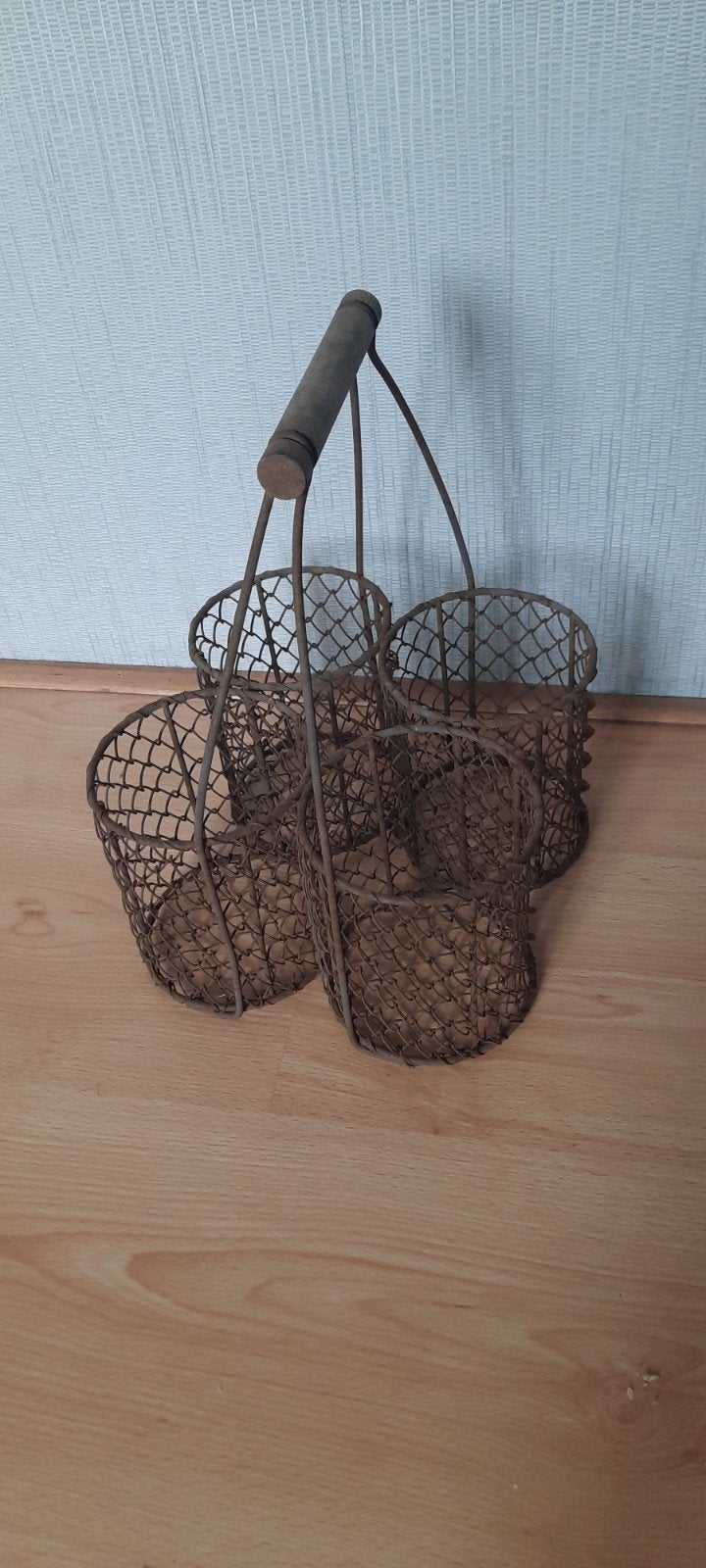 Flessenrekje vintage, Ophalen of Verzenden, Rond, Riet