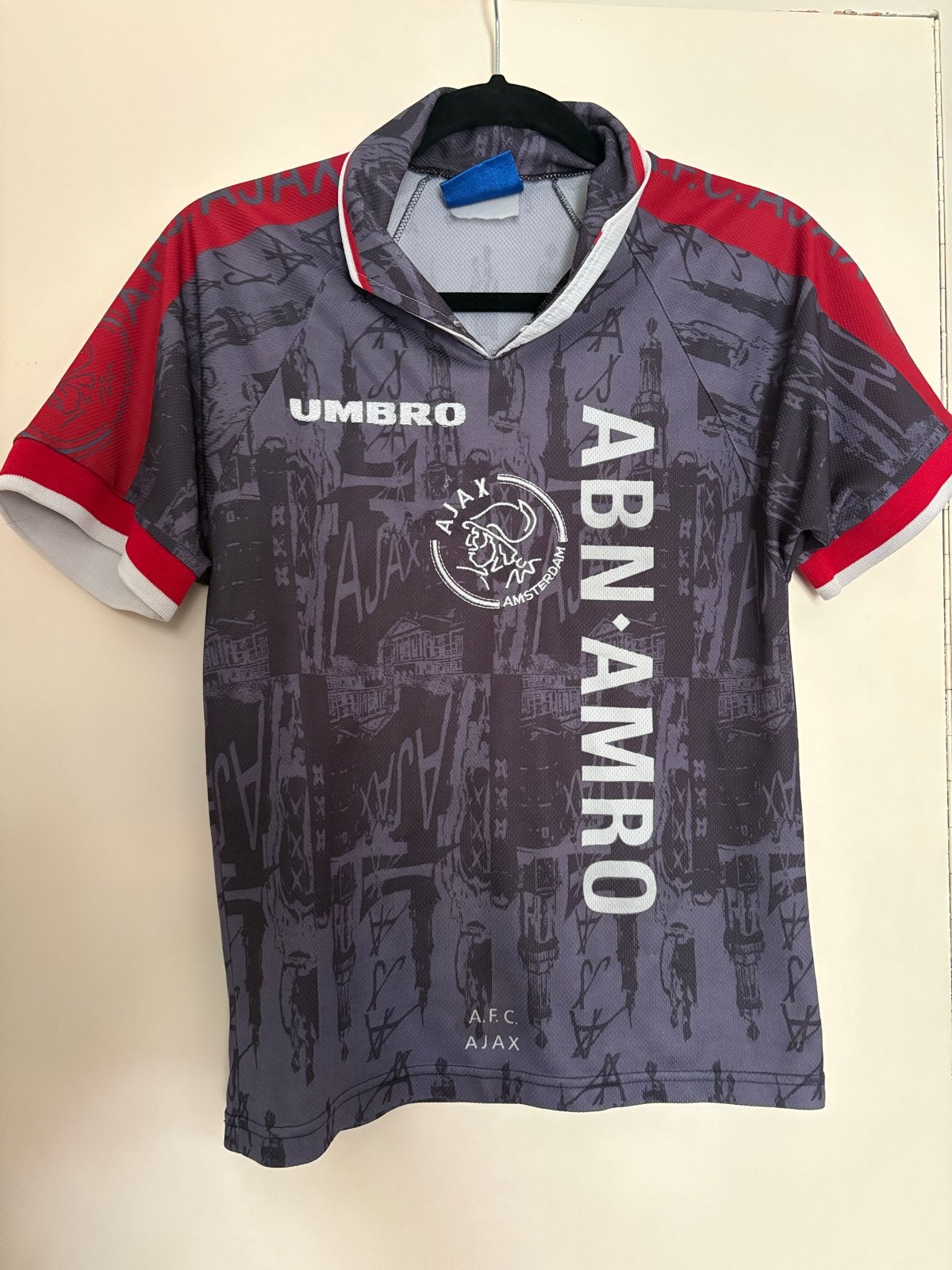 Ajax uitshirt 1996 - 1997 Umbro ABN AMRO, Maat 48/50 (M), Ophalen of Verzenden, Zo goed als nieuw, Voetbal