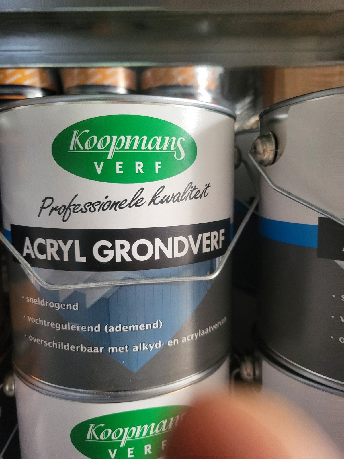 Pallet Koopmans Acryl Grondverf Zwart 140 x 2.5 Liter, Ophalen