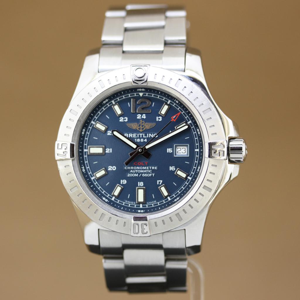 Breitling Colt Automatic Ref. A1738811 Mariner Blue, Staal, Gebruikt, Staal, Breitling