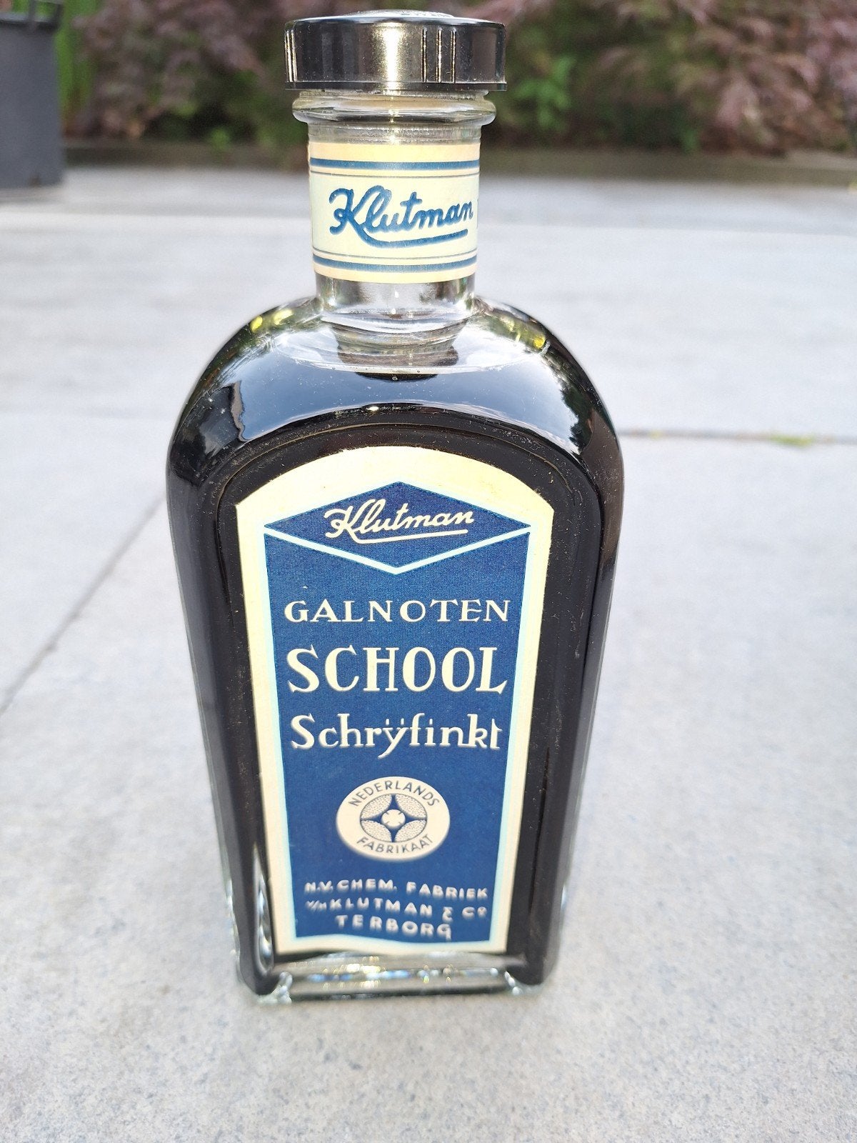 Vintage Klutman Galnoten School Schrijflinkt Fles, Ophalen of Verzenden