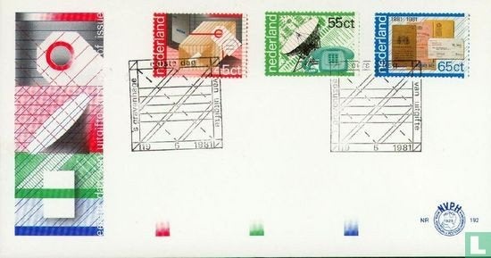 FDC E192 100 jaar PTT diensten 1981 NL onbeschreven, Postzegels en Munten, Postzegels | Eerstedagenveloppen, Ophalen of Verzenden