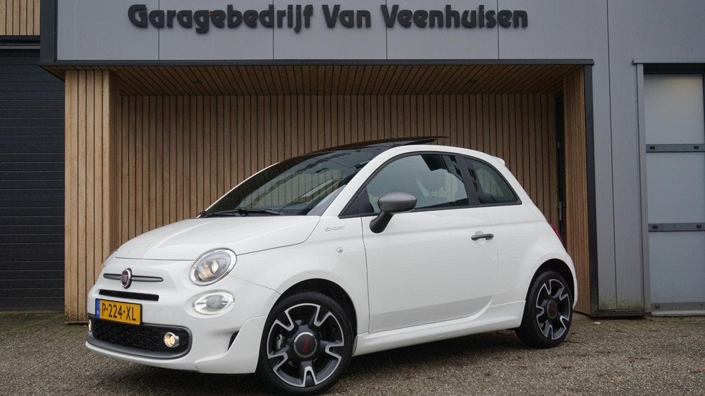 Fiat 500 1.0 70pk 3Drs Hybrid Sport Schuif/kantel Panoramada, Stof, Euro 6, 4 stoelen, Automatische klimaatregeling