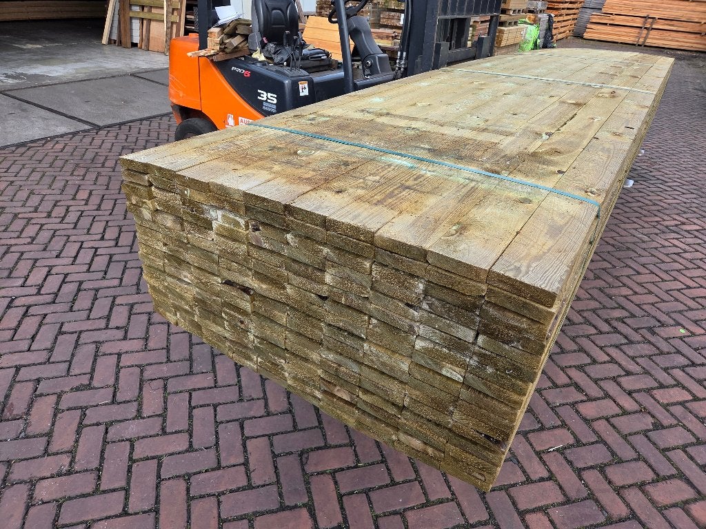 Geïmpregneerde Planken – Fijnbezaagd 2.5x10.0 cm, Ophalen, Nieuw, 250 cm of meer, Planken