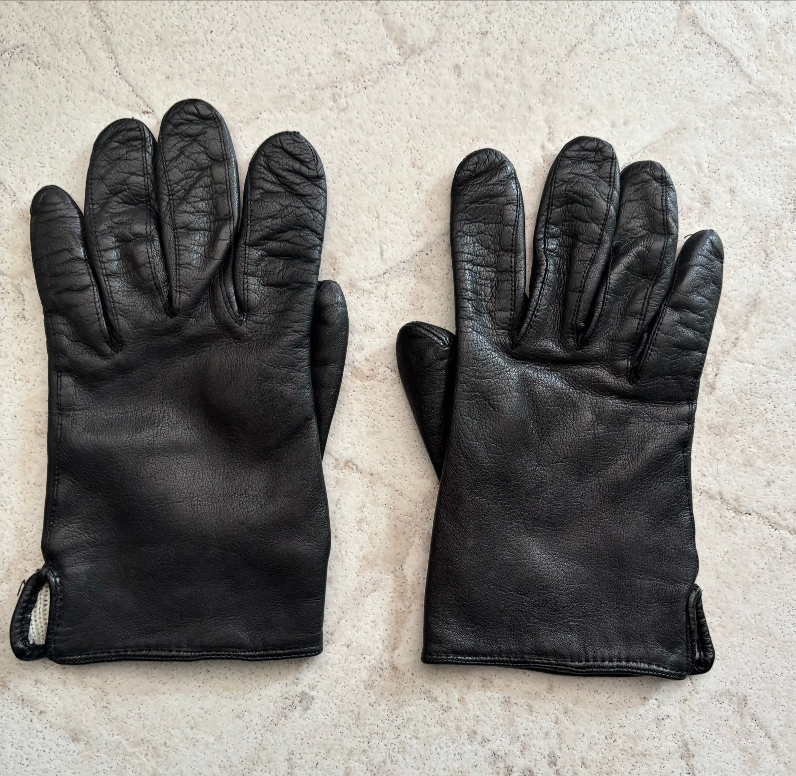 Leren dameshandschoenen - Zwart, Kleding | Dames, Mutsen, Sjaals en Handschoenen, Ophalen, Gedragen, Maat 38/40 (M), Handschoenen