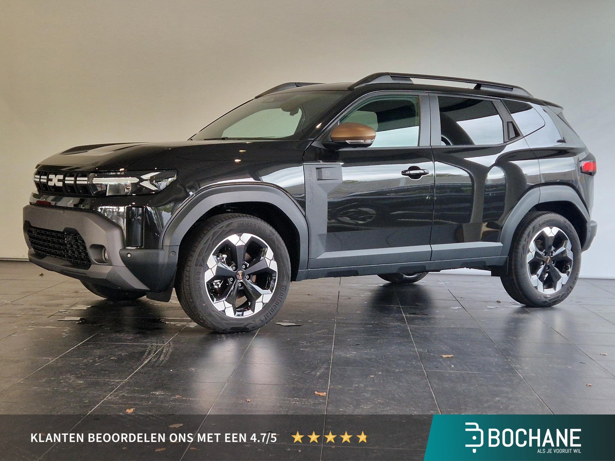 Dacia Duster 1.8 hybrid 155 extreme NIEUW VOORRAADKORTING PR, Auto's, 1380 kg, 1789 cc, Verwarmde buitenspiegels, Zwart